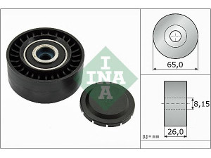 INA 532 0564 10 kreipiantysis skriemulys, V formos rumbuotas diržas 
 Diržinė pavara -> V formos rumbuotas diržas/komplektas -> Laisvasis/kreipiamasis skriemulys
059 903 341 F