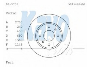 KAVO PARTS BR-5739 stabdžių diskas 
 Dviratė transporto priemonės -> Stabdžių sistema -> Stabdžių diskai / priedai
MB950886
