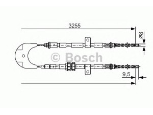 BOSCH 1 987 477 372 trosas, stovėjimo stabdys 
 Stabdžių sistema -> Valdymo svirtys/trosai
6920299, 7127225, 92FB 2A603 BA