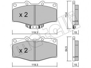 METELLI 22-0242-0 stabdžių trinkelių rinkinys, diskinis stabdys 
 Techninės priežiūros dalys -> Papildomas remontas
04465-35260, 04491-35111
