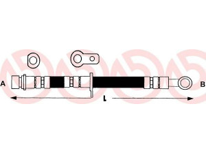 BREMBO T 52 008 stabdžių žarnelė 
 Stabdžių sistema -> Stabdžių žarnelės
GBH251, GHP859, SHB10001, BFH4638