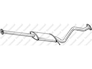 BOSAL 285-357 vidurinis duslintuvas 
 Išmetimo sistema -> Duslintuvas
28700-1C510, 28700-1C560, 28700-1C710