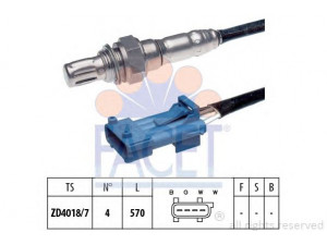 FACET 10.7588 lambda jutiklis 
 Išmetimo sistema -> Jutiklis/zondas
1628 NY, 96 369 683 80, 9636968380
