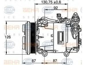 HELLA 8FK 351 113-451 kompresorius, oro kondicionierius 
 Oro kondicionavimas -> Kompresorius/dalys
1 306 784, 1 341 233, 1 355 809