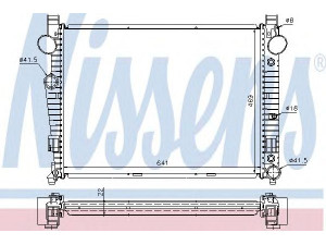NISSENS 62771A radiatorius, variklio aušinimas 
 Aušinimo sistema -> Radiatorius/alyvos aušintuvas -> Radiatorius/dalys
220 500 00 03, A2205000003