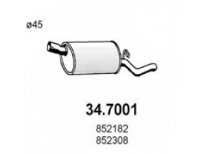 ASSO 34.7001 galinis duslintuvas 
 Išmetimo sistema -> Duslintuvas
852038, 852049, 852182, 852290