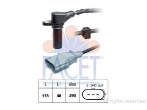 FACET 9.0505 jutiklis, alkūninio veleno impulsas; impulso jutiklis, smagratis 
 Variklis -> Variklio elektra
038 957 147 B, 038 957 147 E, 038 957 147 B