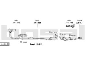 BOSAL 034.334.00 išmetimo sistema 
 Išmetimo sistema -> Išmetimo sistema, visa
