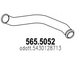 ASSO 565.5052 išleidimo kolektorius 
 Išmetimo sistema -> Išmetimo vamzdžiai
5430128713