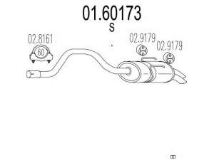 MTS 01.60173 galinis duslintuvas 
 Išmetimo sistema -> Duslintuvas