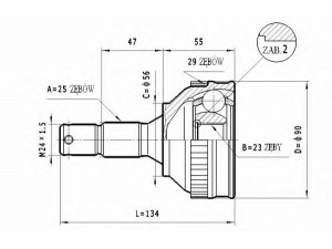 STATIM C.264 jungčių komplektas, kardaninis velenas 
 Ratų pavara -> Sujungimai/komplektas
3272.E5, 3273.E6, 95656495, 95656595
