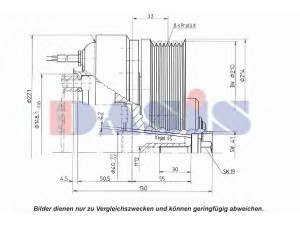 AKS DASIS 851199N magnetinė sankaba, oro kondicionieriaus kompresorius