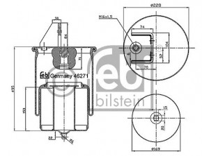 FEBI BILSTEIN 46271 dėklas, pneumatinė pakaba
20554753