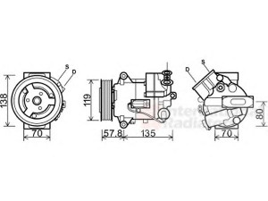 VAN WEZEL 3700K496 kompresorius, oro kondicionierius 
 Oro kondicionavimas -> Kompresorius/dalys
13250609, 6854113, 6854113-13250609