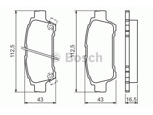 BOSCH 0 986 424 762 stabdžių trinkelių rinkinys, diskinis stabdys 
 Techninės priežiūros dalys -> Papildomas remontas
04460 28040, 04466 28040, 04466 28050