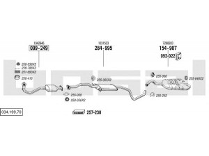 BOSAL 034.199.70 išmetimo sistema 
 Išmetimo sistema -> Išmetimo sistema, visa
