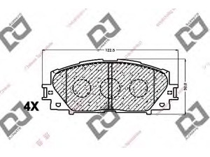 DJ PARTS BP1301 stabdžių trinkelių rinkinys, diskinis stabdys 
 Techninės priežiūros dalys -> Papildomas remontas
04465-52200, 04465-52260, 0446552200