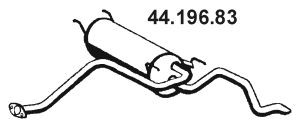EBERSPÄCHER 44.196.83 galinis duslintuvas 
 Išmetimo sistema -> Duslintuvas
20100-9C000