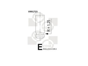 BGA V991723 įleidimo vožtuvas 
 Variklis -> Variklio uždegimo laiko reguliavimo kontrolė -> Vožtuvų eilė -> Vožtuvai/dalys
7701471378