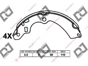 DJ PARTS BS1394 stabdžių trinkelių komplektas 
 Techninės priežiūros dalys -> Papildomas remontas
1A0226310, ZZSB26310, ZZSC26310