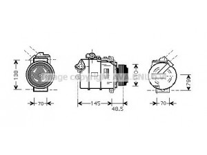 AVA QUALITY COOLING BWK332 kompresorius, oro kondicionierius 
 Oro kondicionavimas -> Kompresorius/dalys
64526915388, 6915388