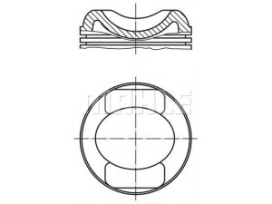 PERFECT CIRCLE 55 04828 1 stūmoklis 
 Variklis -> Cilindrai/stūmokliai