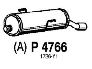 FENNO P4766 galinis duslintuvas 
 Išmetimo sistema -> Duslintuvas
1726-XA, 1726-Y1