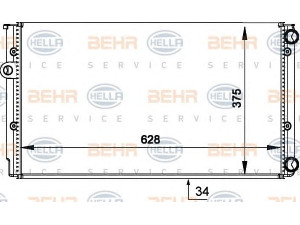 HELLA 8MK 376 714-044 radiatorius, variklio aušinimas 
 Aušinimo sistema -> Radiatorius/alyvos aušintuvas -> Radiatorius/dalys
1H0 121 253 BM, 1H0 121 253 BA