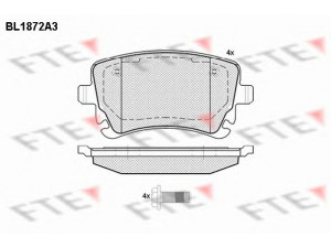 FTE BL1872A3 stabdžių trinkelių rinkinys, diskinis stabdys 
 Techninės priežiūros dalys -> Papildomas remontas
4B3 698 451, 4B3 698 451 A, 4E0 698 451