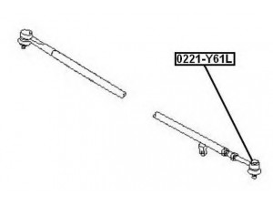 ASVA 0221-Y61L skersinės vairo trauklės galas 
 Vairavimas -> Vairo mechanizmo sujungimai
48570-VB025, D8570-VS40A