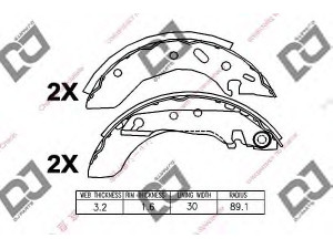 DJ PARTS BS1289 stabdžių trinkelių komplektas 
 Techninės priežiūros dalys -> Papildomas remontas
1E002638Z, 1E02638Z
