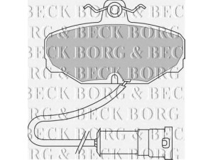 BORG & BECK BBP1242 stabdžių trinkelių rinkinys, diskinis stabdys
1111283, 1648236, 1652207, 1654837