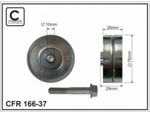 CAFFARO 166-37 kreipiantysis skriemulys, V formos rumbuotas diržas 
 Diržinė pavara -> V formos rumbuotas diržas/komplektas -> Laisvasis/kreipiamasis skriemulys
38940PLZD00, 8-98012238-0, 8971849301