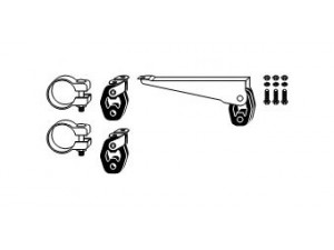 HJS 82 11 4518 montavimo komplektas, išmetimo sistema 
 Išmetimo sistema -> Surinkimo dalys -> Surinkimo komplektas