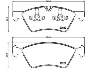 HELLA 8DB 355 012-011 stabdžių trinkelių rinkinys, diskinis stabdys 
 Techninės priežiūros dalys -> Papildomas remontas
0044204020, 1644200820, 164420082028