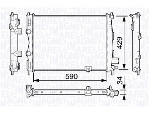 MAGNETI MARELLI 350213135900 radiatorius, variklio aušinimas