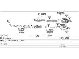 MTS C210429008995 išmetimo sistema 
 Išmetimo sistema -> Išmetimo sistema, visa