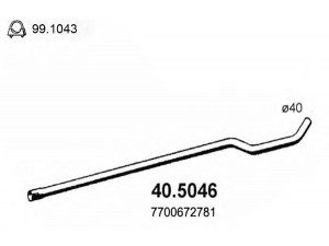 ASSO 40.5046 išleidimo kolektorius 
 Išmetimo sistema -> Išmetimo vamzdžiai
7700640745