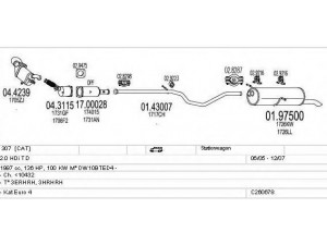MTS C260678010026 išmetimo sistema 
 Išmetimo sistema -> Išmetimo sistema, visa