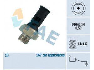 FAE 12390 alyvos slėgio jungiklis 
 Variklis -> Variklio elektra
1371947, 6M5G-9278-AA, 1347003