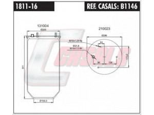 CASALS B1146 dėklas, pneumatinė pakaba