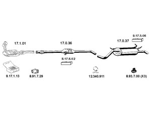 EBERSPÄCHER 132237 išmetimo sistema 
 Išmetimo sistema -> Išmetimo sistema, visa