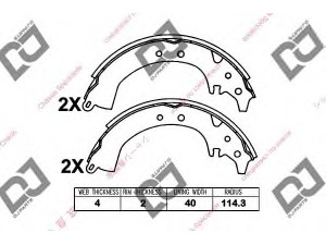 DJ PARTS BS1193 stabdžių trinkelių komplektas 
 Techninės priežiūros dalys -> Papildomas remontas
0404714030, 0404722030, 0449514040