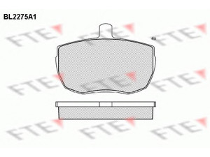 FTE BL2275A1 stabdžių trinkelių rinkinys, diskinis stabdys 
 Techninės priežiūros dalys -> Papildomas remontas
RTC4812, SA4107754, 93806190, 1571570