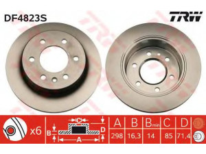 TRW DF4823S stabdžių diskas 
 Dviratė transporto priemonės -> Stabdžių sistema -> Stabdžių diskai / priedai
9064230012, 2E0615601A