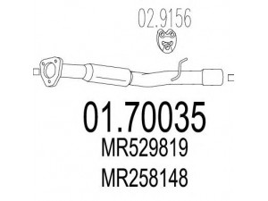 MTS 01.70035 išleidimo kolektorius 
 Išmetimo sistema -> Išmetimo vamzdžiai
MR258148, MR529819