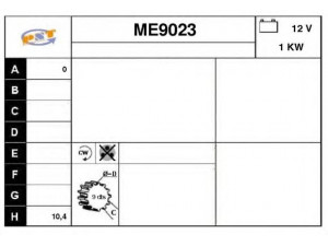 SNRA ME9023 starteris
0021513601, 0021517601, 92860410102
