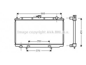 AVA QUALITY COOLING DNA2181 radiatorius, variklio aušinimas 
 Aušinimo sistema -> Radiatorius/alyvos aušintuvas -> Radiatorius/dalys
214102F000, 214109F500, 214109F502