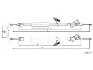 CABOR 10.5367 trosas, stovėjimo stabdys
1366384, 1431308