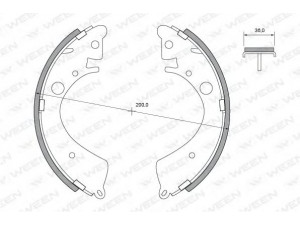 WEEN 152-2056 stabdžių trinkelių komplektas 
 Techninės priežiūros dalys -> Papildomas remontas
43053S5AE50, 43153S2H003, 43153SA6305